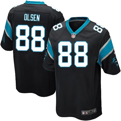 Nike Panthers #88 Greg Olsen Black Team Color Youth Stitched NFL Elite Jersey - Click Image to Close